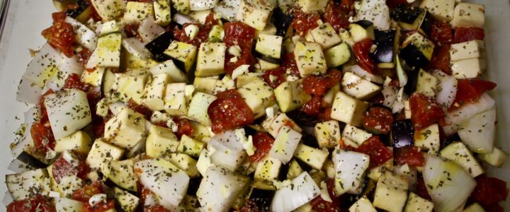 4-1: Eggplant, Onion and Tomato Bake