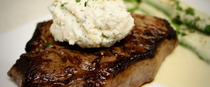 8-20: Juicy Steak with Garlic Topping