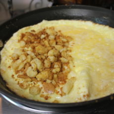 5-9: Swiss Cheese and Crouton Omelette