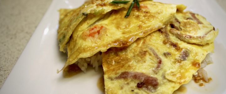 5-33: Omelette Stacks with Rice