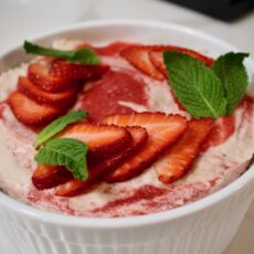 15-34: White Chocolate Strawberry Soufflé